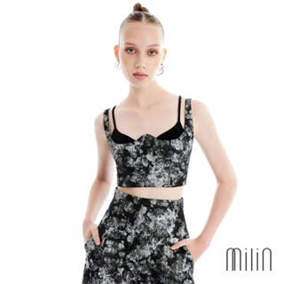 [MILIN] Spry Top Structured bustier spaghetti underlay cropped top เสื้อสายเดี่ยวครอปรัดรูป