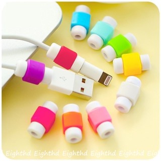 ตัวถนอมสายชาร์จ USB ซิลิโคน สีแคนดี้