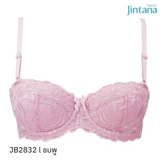 Jintana เสื้อชั้นใน(เสริมโครง) รุ่น Basic Bra รหัส JB2832 สีชมพู