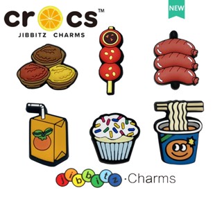 jibbitz crocs ของแทั กระดุมดอกไม้น่ารัก อุปกรณ์เสริม สําหรับตกแต่งรองเท้า Crocs jibbitz Gourmet Series