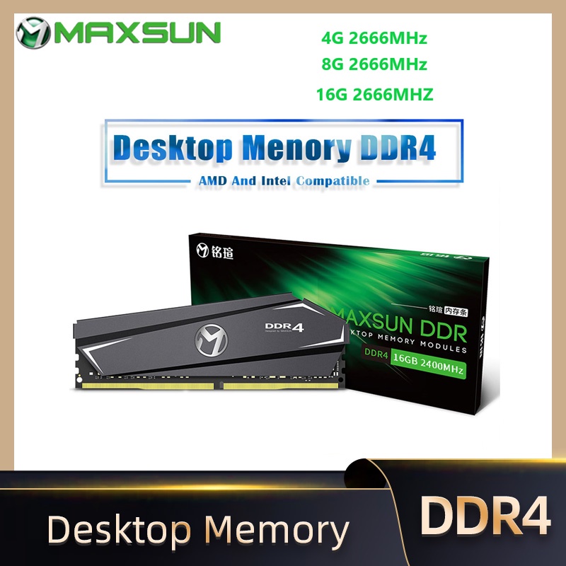 MAXSUN Full New RAMs 4GB 16GB RAM DDR4 8GB 2666MHz Memoria Voltage 1.2V ...