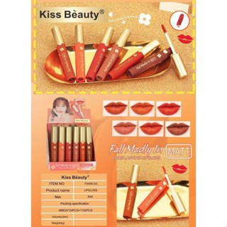 Kiss Beauty Fall Madly In กลอสเนื้อแมท กันน้ำ No.70455-03(24pcs in a box)