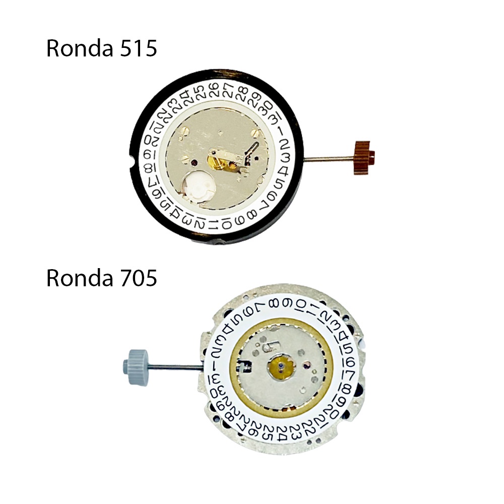 เครื่องนาฬิกาควอตซ์ QUARTZ นาฬิกาข้อมือ Ronda 515,Ronda 705