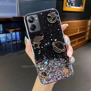 พร้อมส่ง เคสป้องกันโทรศัพท์มือถือ TPU Cover แบบนิ่ม ลายดาวเคราะห์ ประดับกลิตเตอร์ สําหรับ Realme 10 Pro Pro+ 9 Pro Pro+ C33 C30 C35 เคส Phone Case