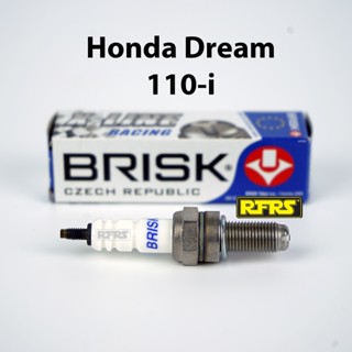 หัวเทียน BRISK X-Line 4 เขี้ยว แกนเงิน Honda Dream 110-i Spark Plug (8X21ROA) รองรับทุกน้ำมัน Made in EU