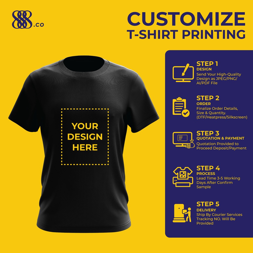 888.CO HEAT TRANSFER PRINTING SERVICE CUSTOM TSHIRT MICROFIBER JERSI KASTEM MADE ROUNDNECK SHORTSLEE