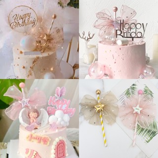 พร้อมส่ง อุปกรณ์แต่งหน้าเค้ก ท็อปเปอร์เค้ก topper cake