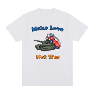 Make Love Not War Peace เสื้อยืด Vintage Cotton Men T เสื้อใหม่ TEE TSHIRT Tops สตรี