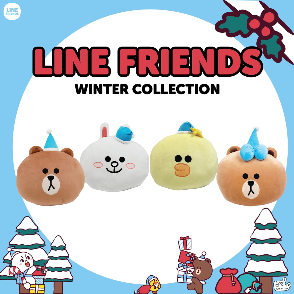 หมอน ขนาด 16 นิ้ว Winter Collection (LINE FRIENDS)