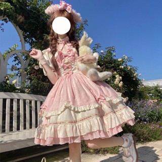 ✠✺✎[Bingxin Crispy Candy] Spot เห็ดเกาหลี Cool ~ Original Design Lolita Dress แขนสั้น OP