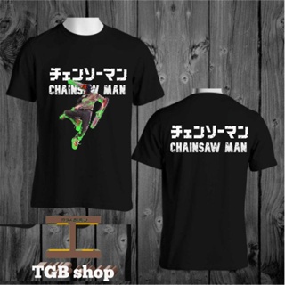 oversize T-shirt เสื้อยืด พิมพ์ลายอนิเมะ Chainsaw man สําหรับผู้ชาย และผู้หญิง S-5XL