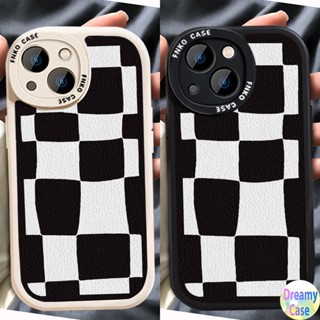 เคสโทรศัพท์ Oval Big Eye Soft สำหรับ VIVO V23 V23E V9 Youth V5 V5S S1 Pro V15 V11i V11 Y12 Y15 Y17 U10 Y91 Y93 Y95 Y91i Y91C Y1S Y19 5G 4G Motif สีดำบล็อกสีขาว