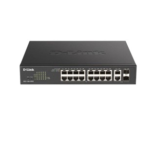 SWITCH (สวิตซ์) D-LINK 18 PORT GIGABIT SMART MANAGED POE SWITCH WITH 16 POE AND 2 COMBO RJ 45/SFP PORTS (DGS-1100-18PV2)