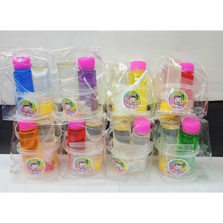 MINI SLIME SET ชุดสีมุก วิบวับ กาวใส น้ำยาสีมุก วิ๊งวาว วิบวับ