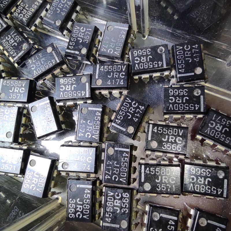 IC JRC4558DV JAPAN RARE ITEM! JRC 4558 DV dual OpAmp op amp Vintage Tube Screamer ชิปทางเลือกจาก RC4