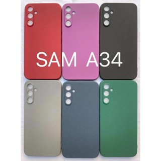 สําหรับ Samsung Galaxy A34 เคสโทรศัพท์ TPU แข็ง ฝ้า นิ่ม เคสป้องกันลายนิ้วมือ