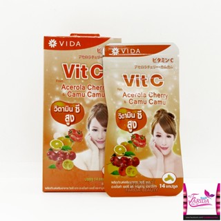 🔥โปรค่าส่ง25บาท🔥 Vida Vit C From Acerola Cherry And Camu-Camu 14 Capsules วีด้า วิตซี จาก อะเซโรล่า เชอรี่ คามู คามู