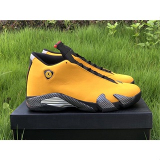 Air Jordan 14 Retro ・reverse Ferrari» University of gold BQ3685-706 รองเท้ากีฬา รองเท้าบาสเก็ตบอล EQ22