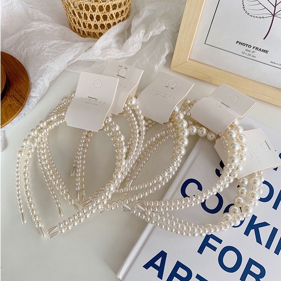 ✨✨ที่คาดผม ประดับมุก สไตล์เกาหลี สําหรับผู้หญิง 2024