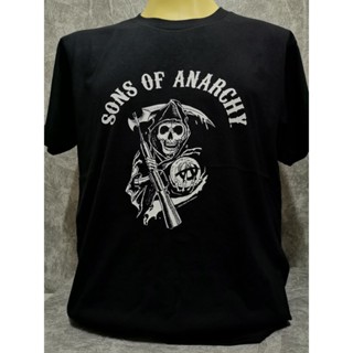 เสื้อยืดเสื้อวงนำเข้า Sons of Anarchy LOGO Biker Gangster Rocker Rock Metal Punk T-Shirt_39