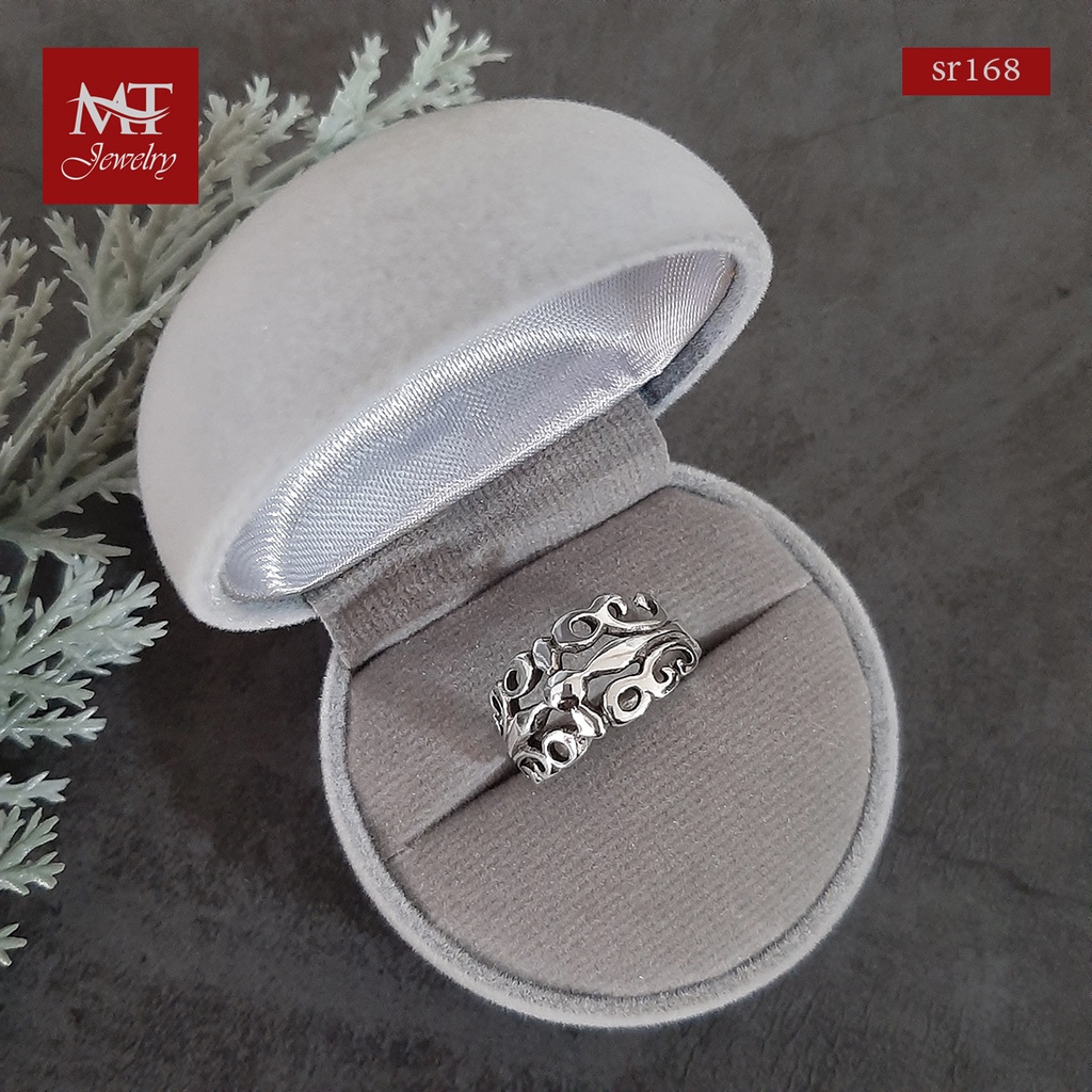 MT แหวนเงินแท้ ฉลุลายไทย ไซส์ 51 53 55 925 Sterling Silver Ring (sr168) MT Jewelry มณีธารา