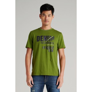 Mc Jeans เสื้อยืดผู้ชาย แขนสั้น สีเขียวขี้ม้า รุ่น MTSZ203เสื้อยืดอินเทรนด์_21