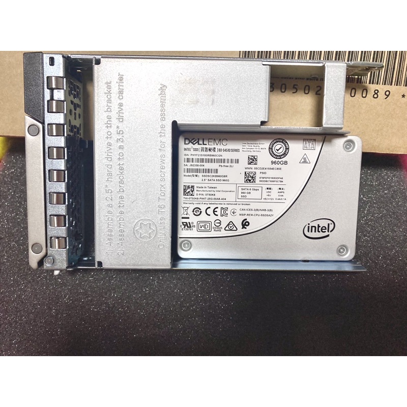 SSD_สำหรับเก็บข้อมูล_SERVER-DELL-960GB SSD SATA Read Intensive 6Gbps 512e 2.5in Hot-plug,3.5in HYBCA