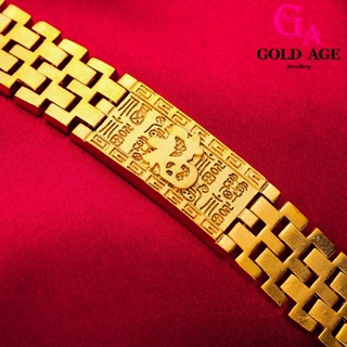 Ga พร้อมส่ง สายนาฬิกาข้อมือ ชุบทอง 24K เครื่องประดับแฟชั่น นําโชค สําหรับผู้ชาย