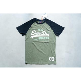 [SALE] Superdry Vintage VL Heritage RGLN Tee - Olive Marl / Black เสื้อยืด Superdry ของแท้ 100%