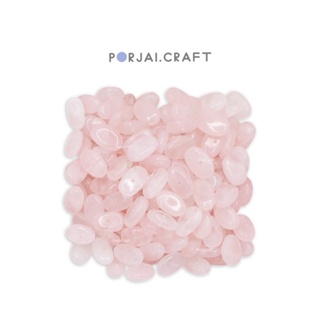 Rose quartz disc beads ลูกปัดโรสควอตซ์