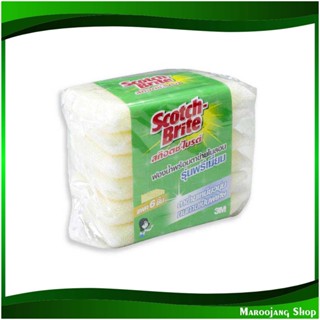 ฟองน้ำหุ้มตาข่าย Mesh Covered Sponge (แพ็ค6ชิ้น) สก๊อตช์-ไบรต์ Scotch-Brite ฟองน้ำ หุ้มตาข่าย