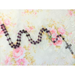 #1 สายประคำ คาทอลิก อเมทีสต์ (6 มม.)  Amethyst Catholic Rosary 6 mm.