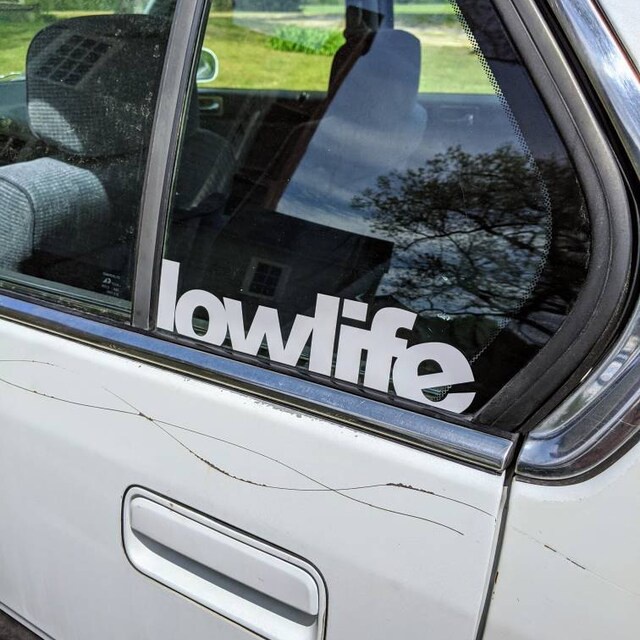 [P-A600] สติ๊กเกอร์สะท้อนแสง Lowlife สติกเกอร์ตกแต่งหน้าต่างด้านข้าง สติ๊กเกอร์กลวง สติ๊กเกอร์ติดรถ