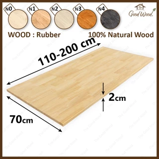 (จัดส่ง 1-2 วัน) หน้าโต๊ะ ไม้พารา หนา 20mm. กว้าง 70cm. x ยาว 110-200cm. เกรดAC ต่อฟันปลา แผ่นไม้แท้