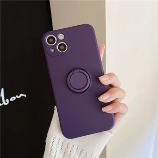 【Silicone case/Bracket case/Built-in flull/Dark Purple】เคส compatible for iPhone 14 14 pro 14 plus 14 pro max case soft case