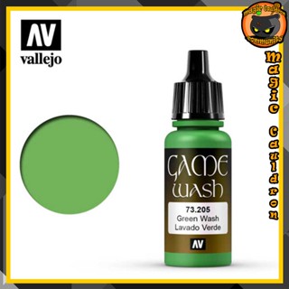 Green Wash 17ml. Vallejo Game Color Wash สีอะคริลิคสูตรน้ำ