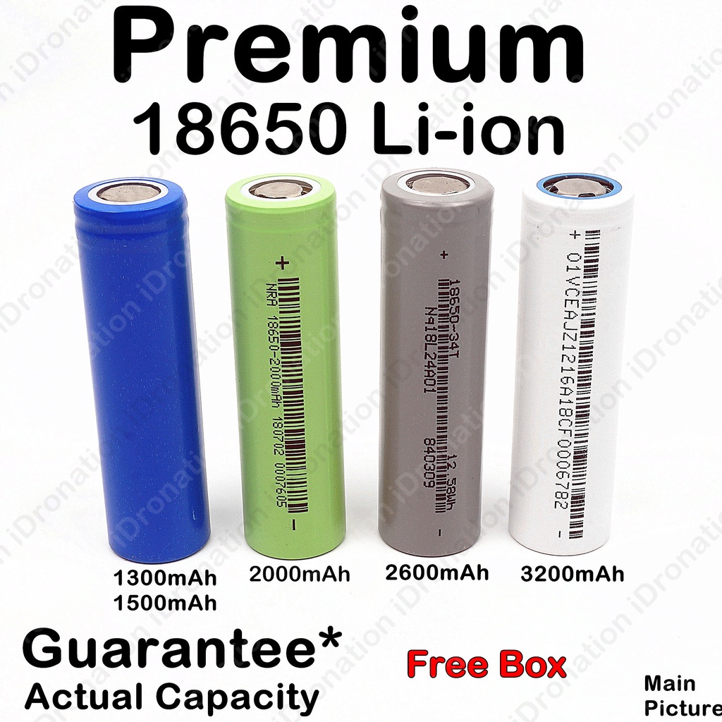 ความจุจริง3200mAh 1100mAh 18650 3.7v 3C 10C ชาร์จแบตเตอรี่ลิเธียม Li-Ion ชาร์จแบตเตอรี่ Vape 30A Bat