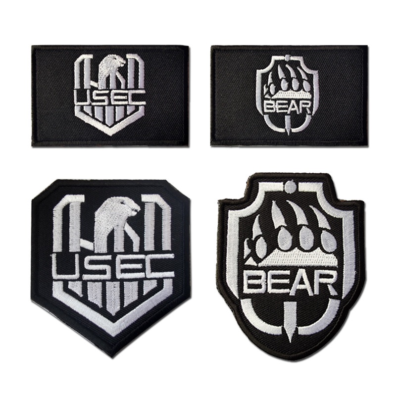 [ที่กําหนดเอง] Escape from the Tarkov เกม Bear Claw USEC BEAR 3D เย็บปักถักร้อย Velcro Patch/Badges/