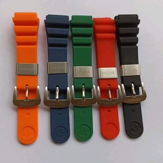 Seiko DIVER นาฬิกา STRAP SKX009 SKX007 SNE279 ขนาด 22MM ฟรี 2 ปากกา RUBBER STRAP SEIKO DIVER 22MM