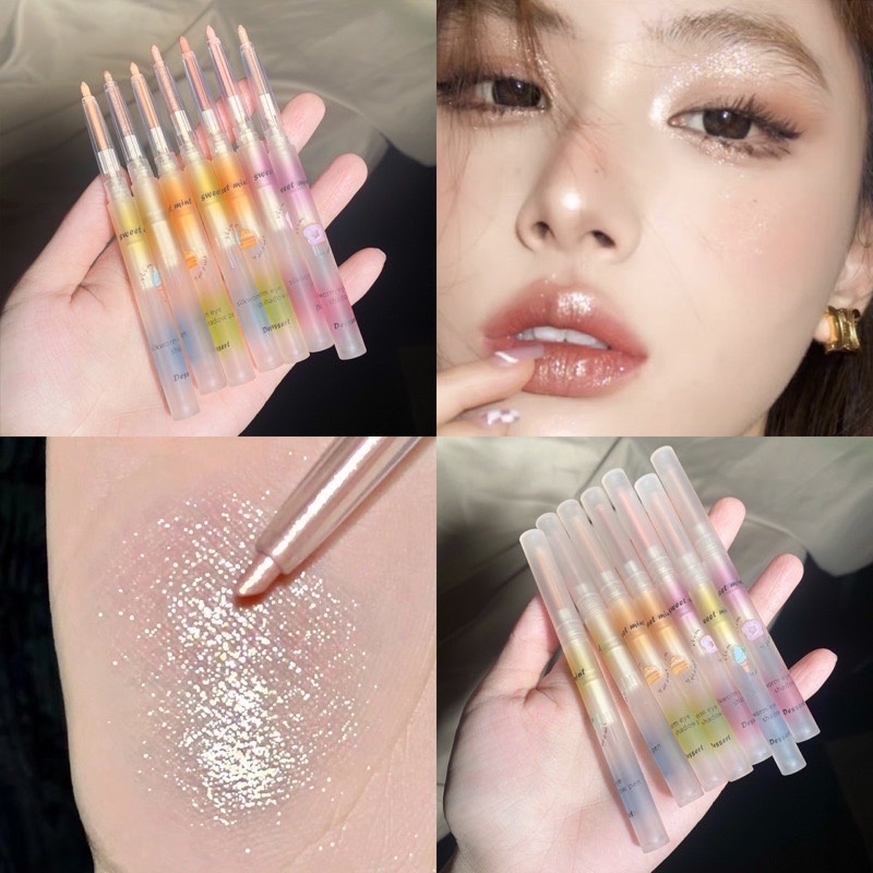COD Sweet​ Mint ปากกาดอลลี่อาย ตากลมโต ตาหวานฉ่ำ อายแชโดว์​​ ดินสอเขียนใต้ตา ตาแบ๊ว ที่เขียนหัวตา ติดทน กันน้ำ Eye Shadow Pen 7 สี