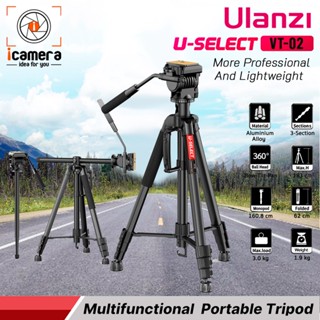 Ulanzi Tripod U-Select VT-02 Multifunctional ขาตั้งกล้องเอนกประสงค์ กล้อง DSLR , มิลเรอร์เลส, คอมแพ็ค, กล้องวิดีโอ