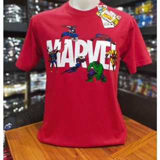 เสื้อยืดMarvel ลิขสิทธิ์แท้ สีแดง (สกรีนพิเศษ) N-224