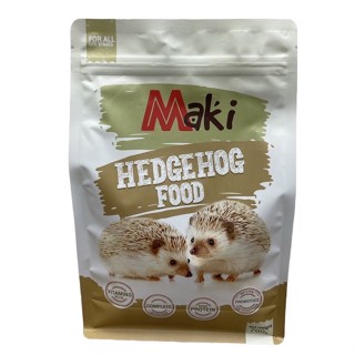 อาหารเม่นแคระ ( ซองน้ำตาล ) maki Hedgehog Food ขนาด 700 กรัม  ผลิตจากวัตถุดิบธรรมชาติ มีโปรตีนและแคลเซียม