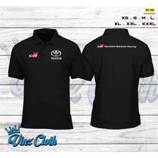 เสื้อยืดโปโล คุณภาพดี ลาย Toyota Gazoo Racing สําหรับยานยนต์