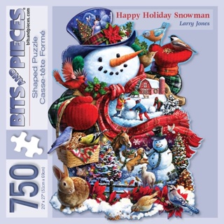 พร้อมส่ง-จิ๊กซอว์ Snowman shape puzzle ☃️Christmas  แบรนด์ Bits &amp; pieces jigsaw puzzle 750 ชิ้น