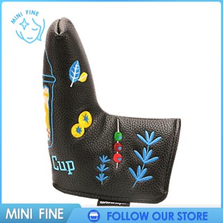 【mini fine】 Golf Blade Putter Headcover Club Head Cover Protection Waterproof Black