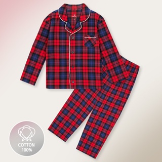 Unifriend Thailand ชุดนอนครอบครัว เด็ก รุ่น 22fw/kids Red check