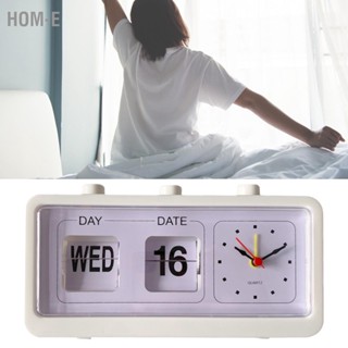 Hom-E Desk Table Alarm Clock Manual Jump Calendar Desktop for Study Room Office