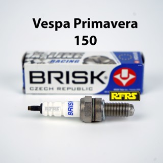 หัวเทียน BRISK X-Line 4 เขี้ยว แกนเงิน Vespa Primavera 150 Spark Plug (8X21ROA) รองรับทุกน้ำมัน Made in EU