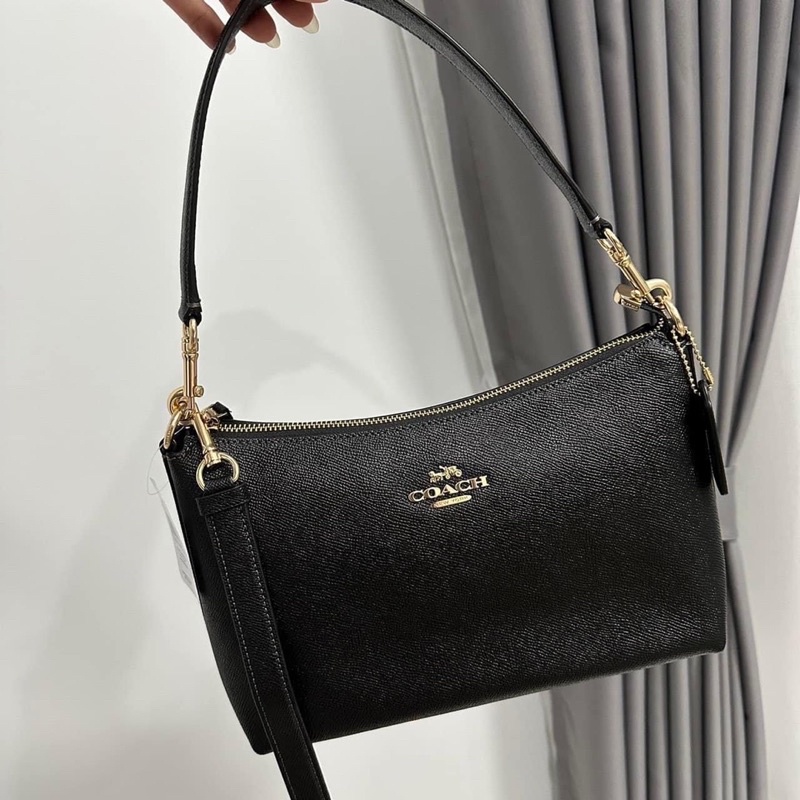 พร้อมส่ง แท้ ???% New Coach CLARA SHOULDER BAG (COACH CE584) GOLD/BLACK  | Shopee Thailand